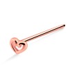 Hollow Heart Shaped Straight Nose Stud NSKA-1010